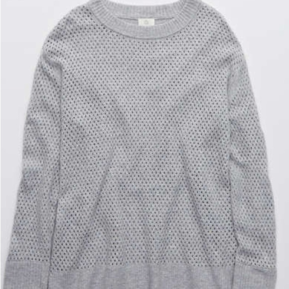 Aerie Offline Gray Knit Sweater